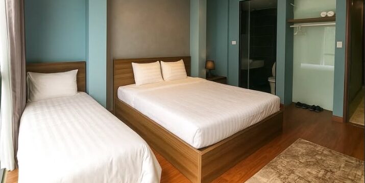 Không gian phòng nghỉ tại Area Motel